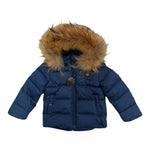 Blauer Giubbino tinta unita con Zip E Cappuccio Blu per Neonato 25WBBXC02450X BLU BLAUER 
