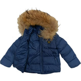 Blauer Giubbino tinta unita con Zip E Cappuccio Blu per Neonato 25WBBXC02450X BLU BLAUER 