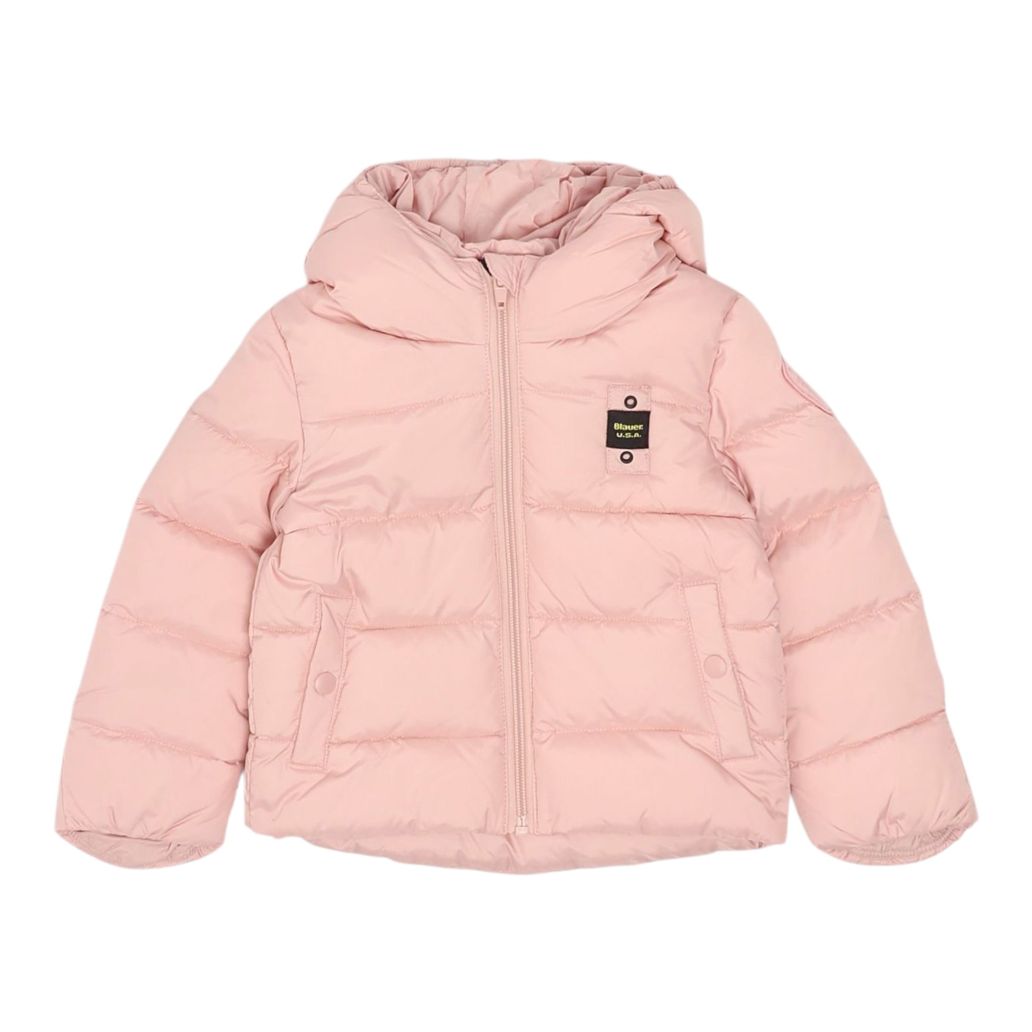 Blauer Giubbino tinta unita con Cappuccio E Zip Rosa per Neonata 25WBBXC02452AX ROSA BLAUER 