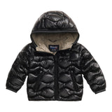 Blauer Giubbino tinta unita con Cappuccio Nero per Neonato 25WBBXC02456X NERO BLAUER 