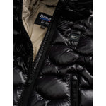 Blauer Giubbino tinta unita con Cappuccio Nero per Neonato 25WBBXC02456X NERO BLAUER 