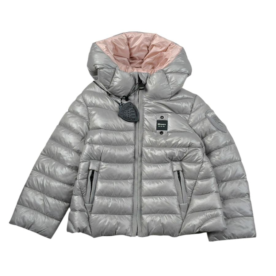 Blauer Giubbino tinta unita con Zip E Cappuccio Grigio per Neonata 25WBLGC02391GRIGION GRIGIO BLAUER 