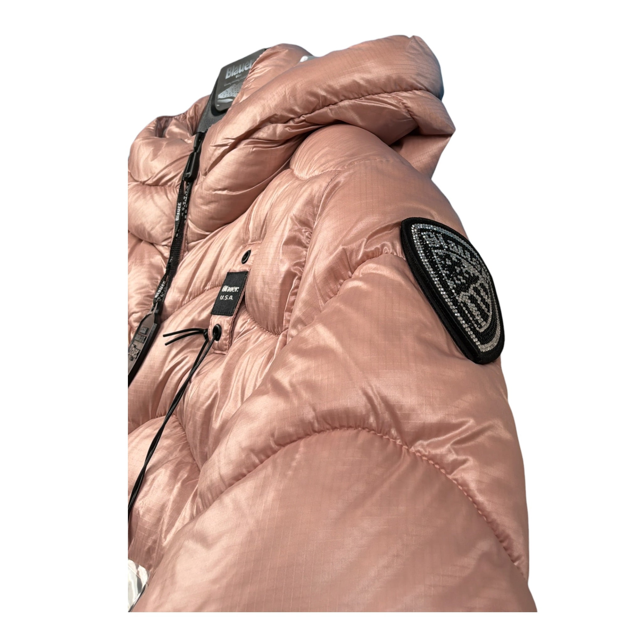 Blauer Giubbino tinta unita con Zip E Cappuccio Rosa per Bambina 25WBLGC02394 ROSA BLAUER 