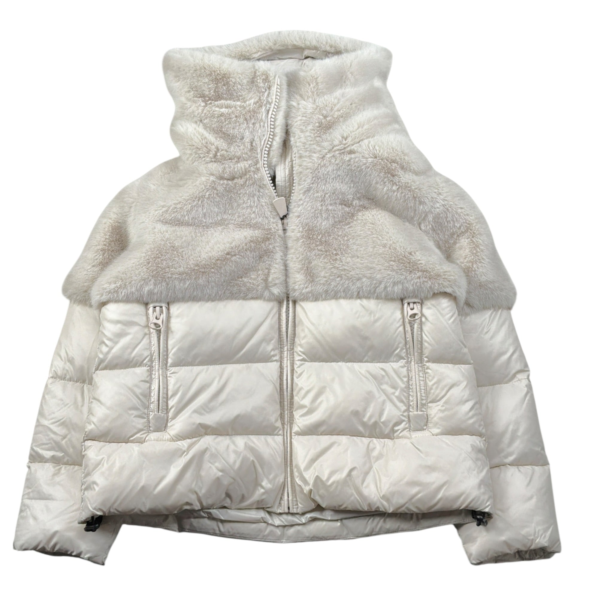 Blauer Giubbino tinta unita con Zip E Cappuccio Beige per Neonata 25WBLGC02411 BEIGE BLAUER 