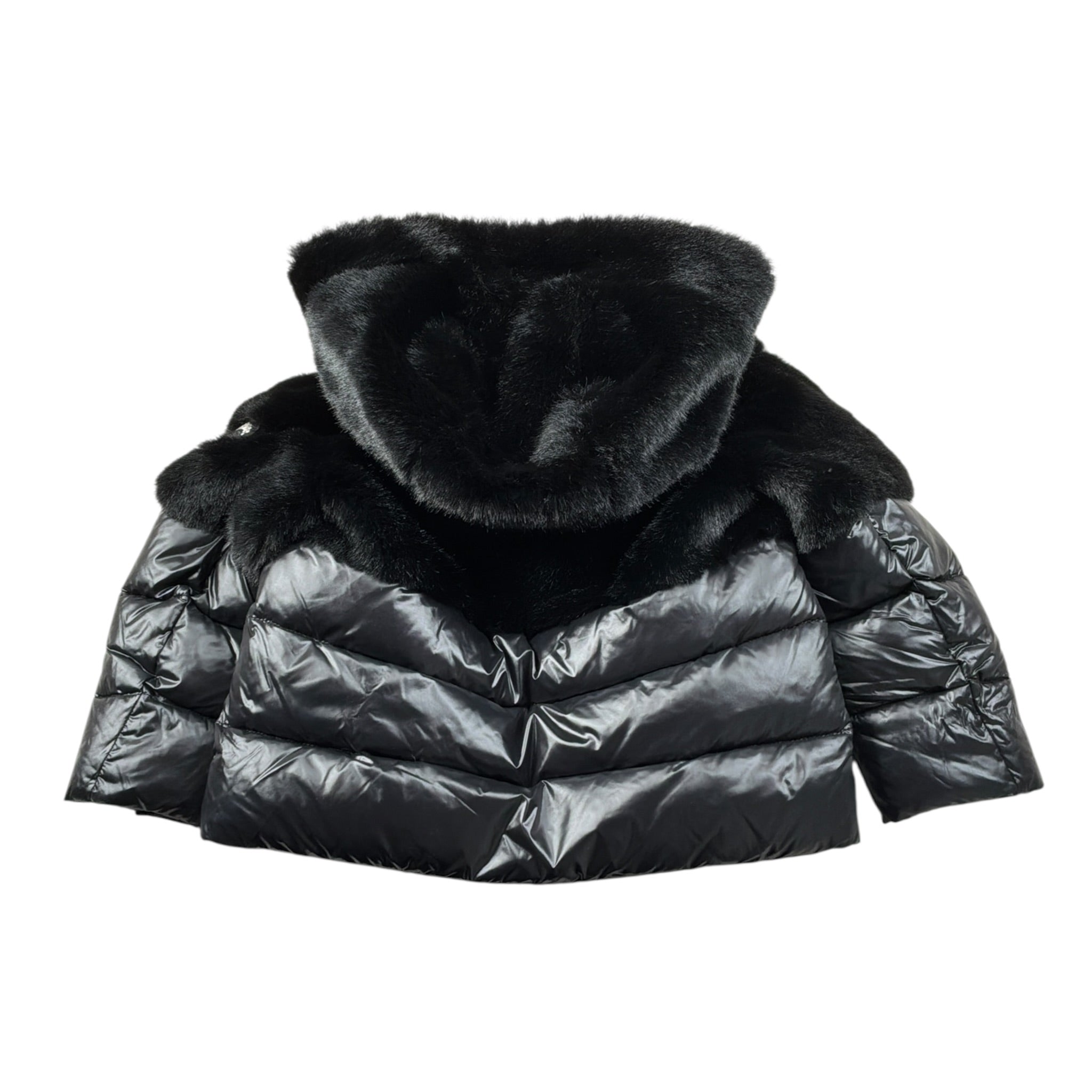 Blauer Giubbino tinta unita con Zip E Cappuccio Nero per Neonata 25WBLGC02411 NERO BLAUER 