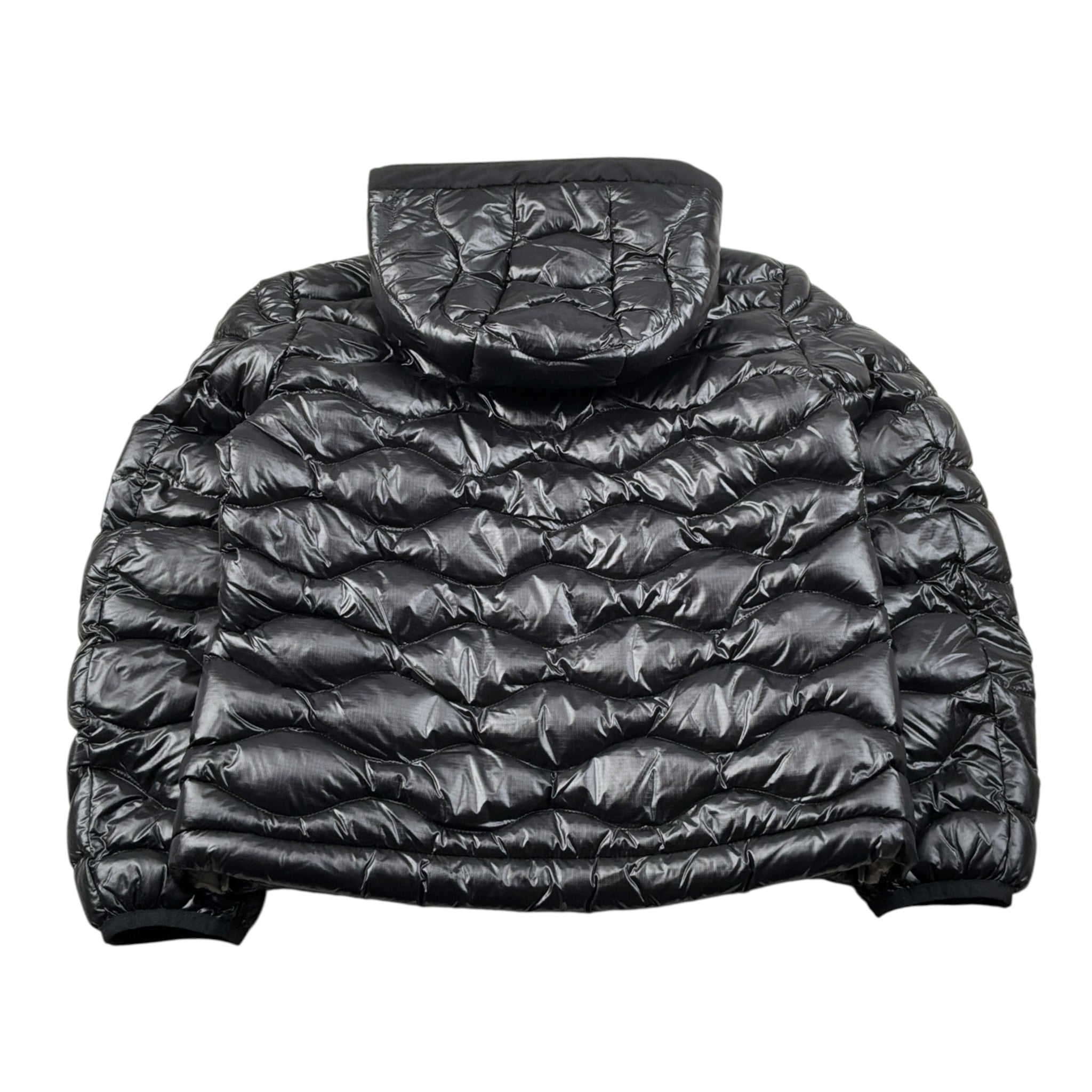 Blauer Giubbino tinta unita con Zip E Cappuccio Nero per Bambino 25WBLKC02429X NERO BLAUER 