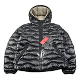 Blauer Giubbino tinta unita con Zip E Cappuccio Nero per Bambino 25WBLKC02429X NERO BLAUER 