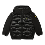 Blauer Giubbino tinta unita con Cappuccio Nero per Bambino 25WBLKC08440 NERO BLAUER 