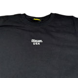 Blauer T-Shirt tinta unita con Stampa Nero per Bambino 25WBLKH02477J NERO BLAUER 