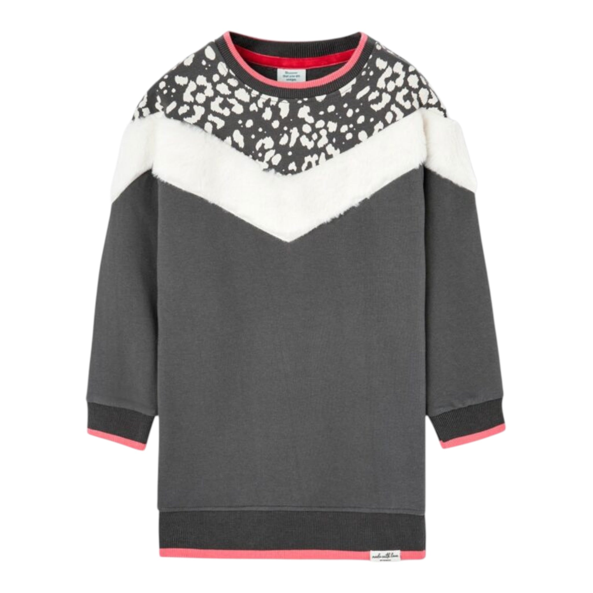 Boboli Abito Felpa tinta unita Grigio per Bambina 417024 GRIGIO BOBOLI 
