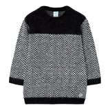 Boboli Abito Manica Lunga Stampa Fantasia Nero per Bambina 437082 NERO BOBOLI 