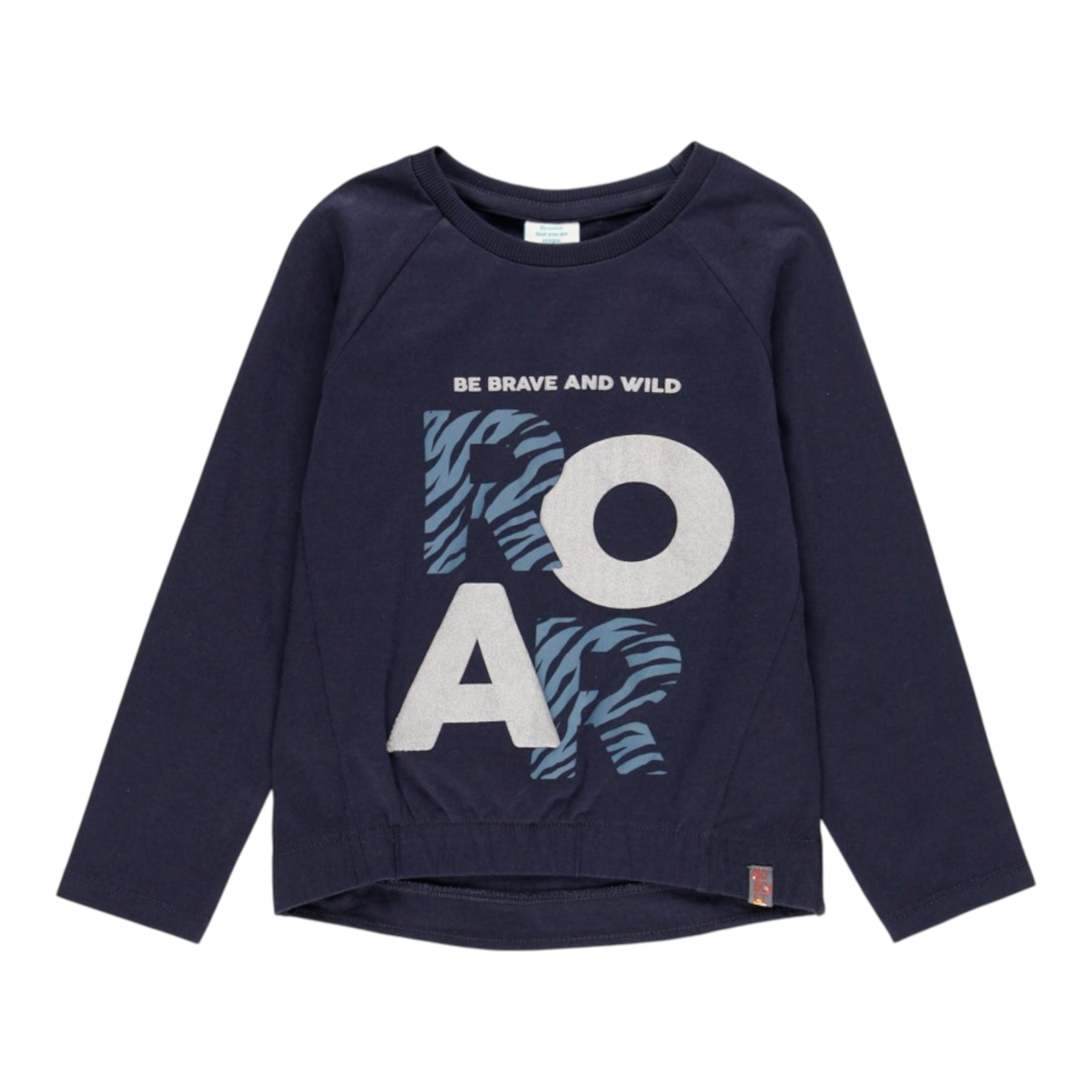 Boboli Shirt Girocollo tinta unita con Stampa Blu per Bambina 455093 BLU BOBOLI 