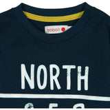 Boboli Shirt Girocollo tinta unita con Stampa Blu per Bambino 506056 BLU BOBOLI 