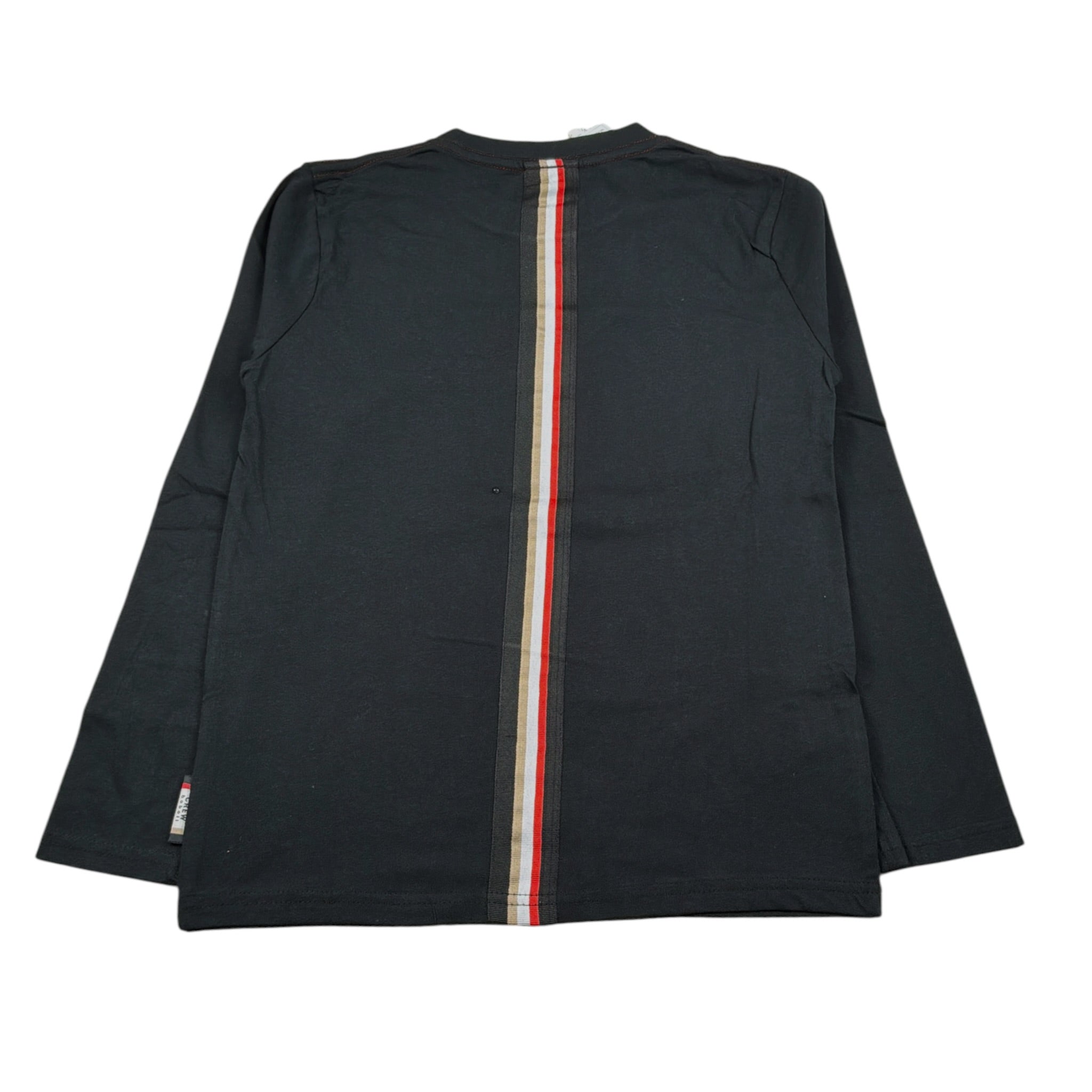 Boboli Shirt Girocollo tinta unita con Stampa Nero per Bambino 525237 NERO BOBOLI 
