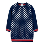 Boboli Abito Manica Lunga tinta unita Blu per Bambina 727286 BLU BOBOLI 