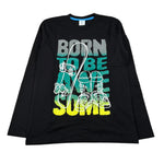 Boboli Shirt Girocollo tinta unita con Stampa Nero per Bambino AHTBB NERO BOBOLI 
