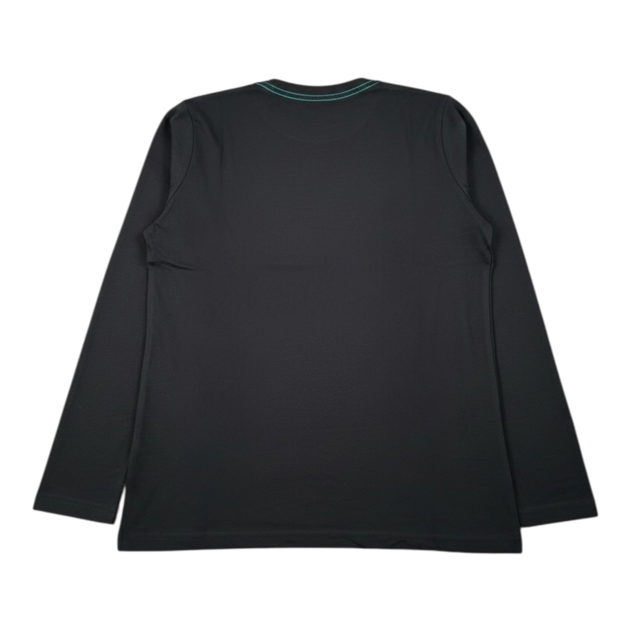 Boboli Shirt Girocollo tinta unita con Stampa Nero per Bambino AHTBB NERO BOBOLI 