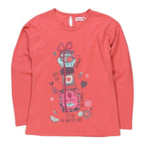 Boboli Shirt Girocollo tinta unita con Stampa Corallo per Bambina SHTBLB CORALLO BOBOLI 