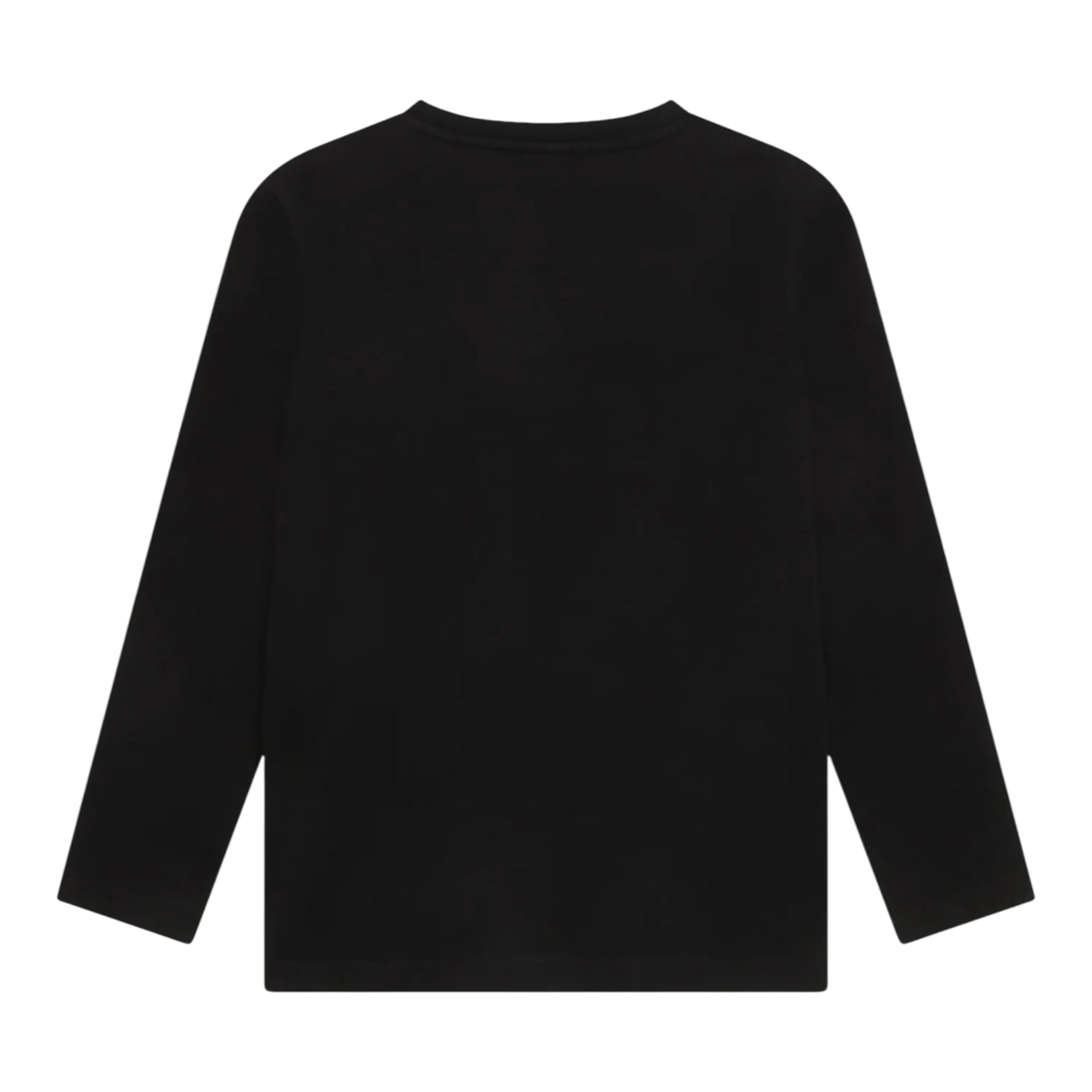 Boss Shirt Girocollo tinta unita con Stampa Nero per Bambino J25P25 NERO BOSS 