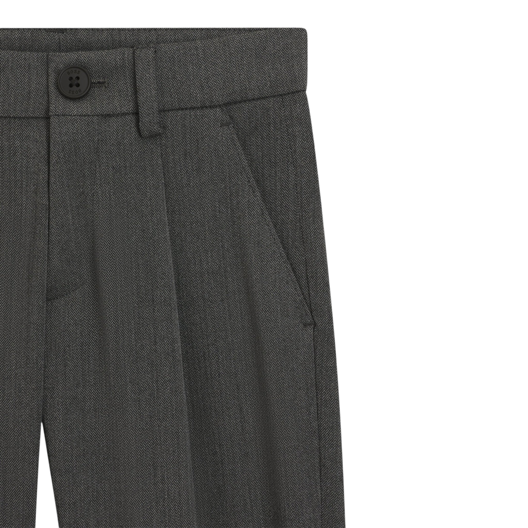 Boss Pantalone tinta unita con Girovita Regolabile Grigio per Bambino J52302 GRIGIO BOSS 