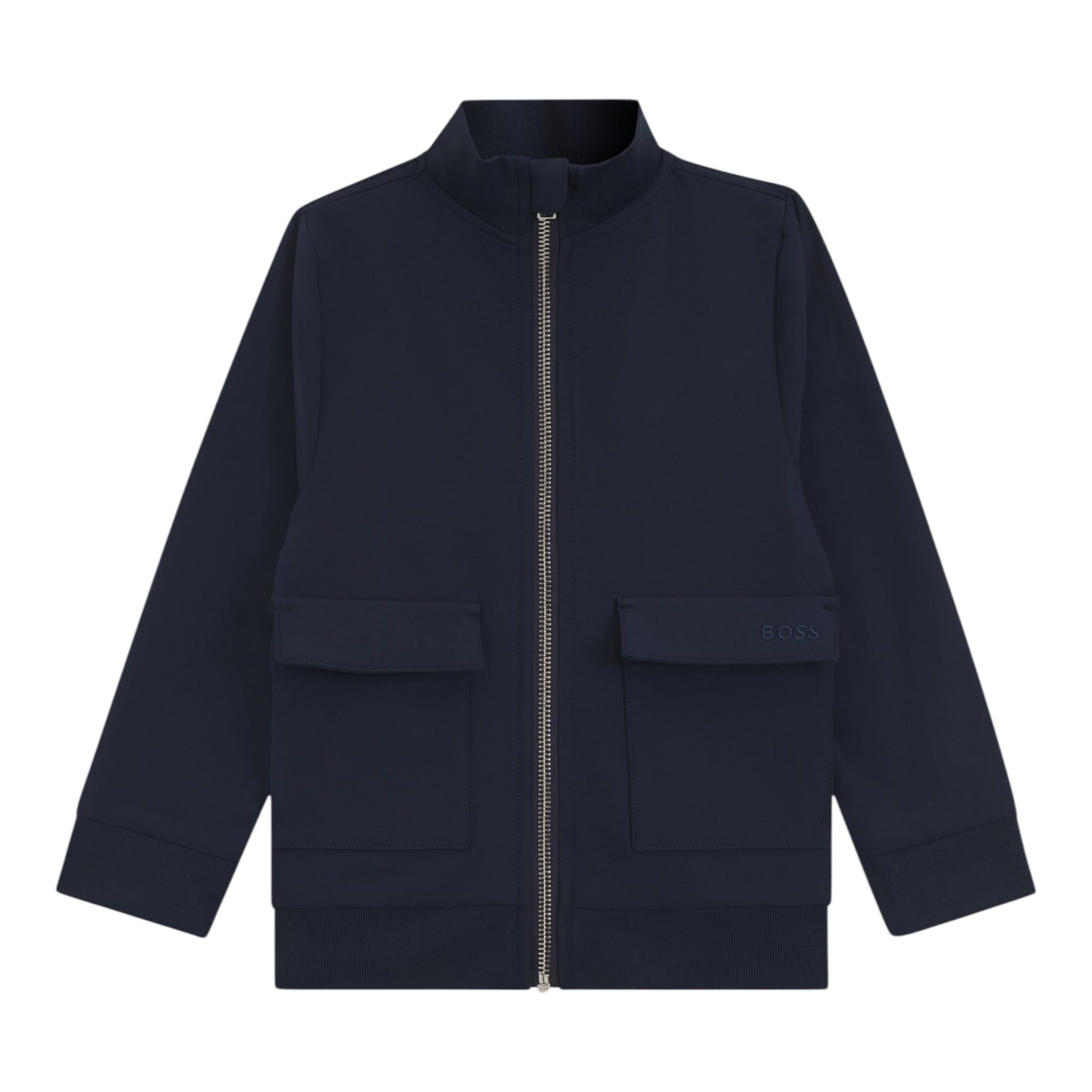 Boss giubbino tinta unita con Zip Blu per Bambino J52326 BLU BOSS 