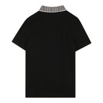 Boss Polo tinta unita con Colletto In Contrasto Nero per Bambino J52341 NERO BOSS 