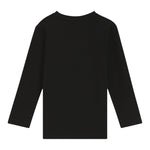 Boss Shirt Girocollo tinta unita con Stampa Nero per Bambino J52376 NERO BOSS 