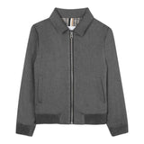 Boss Felpa tinta unita con Zip E Colletto Grigio per Bambino J52386 GRIGIO BOSS 