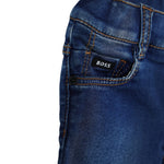 Boss Jeans tinta unita con Girovita Regolabile Azzurro per Neonato J52439 AZZURRO BOSS 