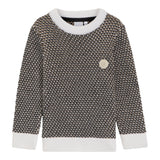 Boss Maglia tinta unita con Microfantasia Nero per Bambino J52453XJ NERO BOSS 