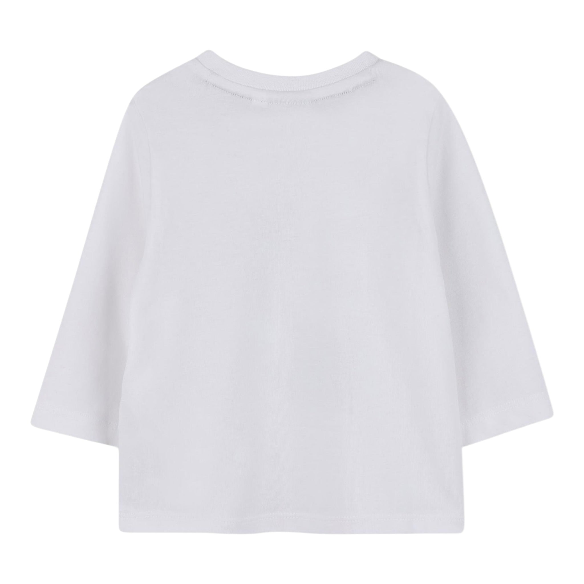 Boss Shirt Girocollo tinta unita con Stampa Bianco per Bambino J52472 BIANCO BOSS 