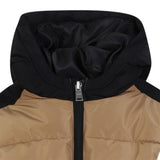 Boss Giubbino Tricolore con Zip E Cappuccio Beige per Neonato J52477X BEIGE BOSS 