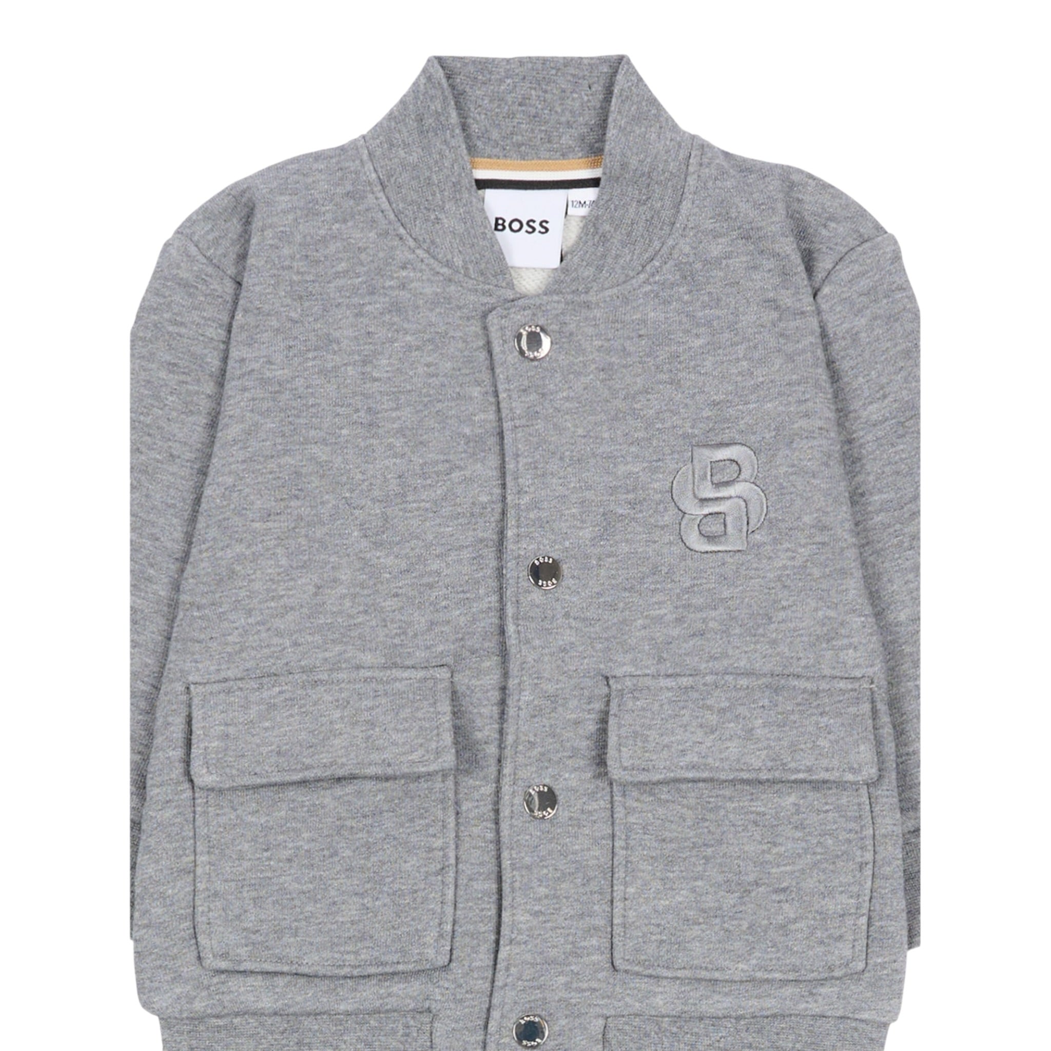 Boss Completo 2Pz Felpa-Pantalone Grigio per Bambino J52482 GRIGIO BOSS 