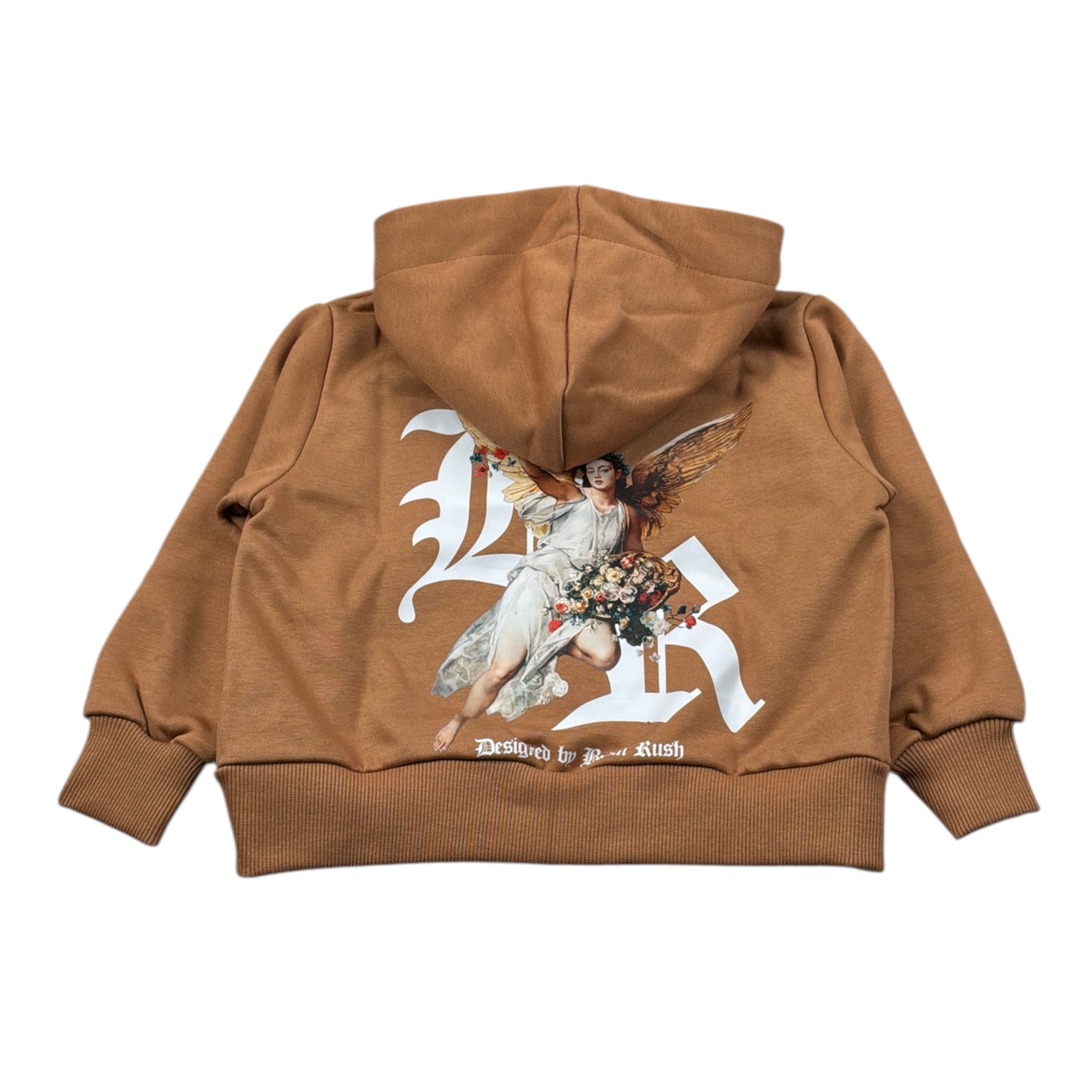 Brian Rush Felpa con Zip E Cappuccio tinta unita Cammello per Bambino 4225 CAMMELLO BRIAN RUSH 