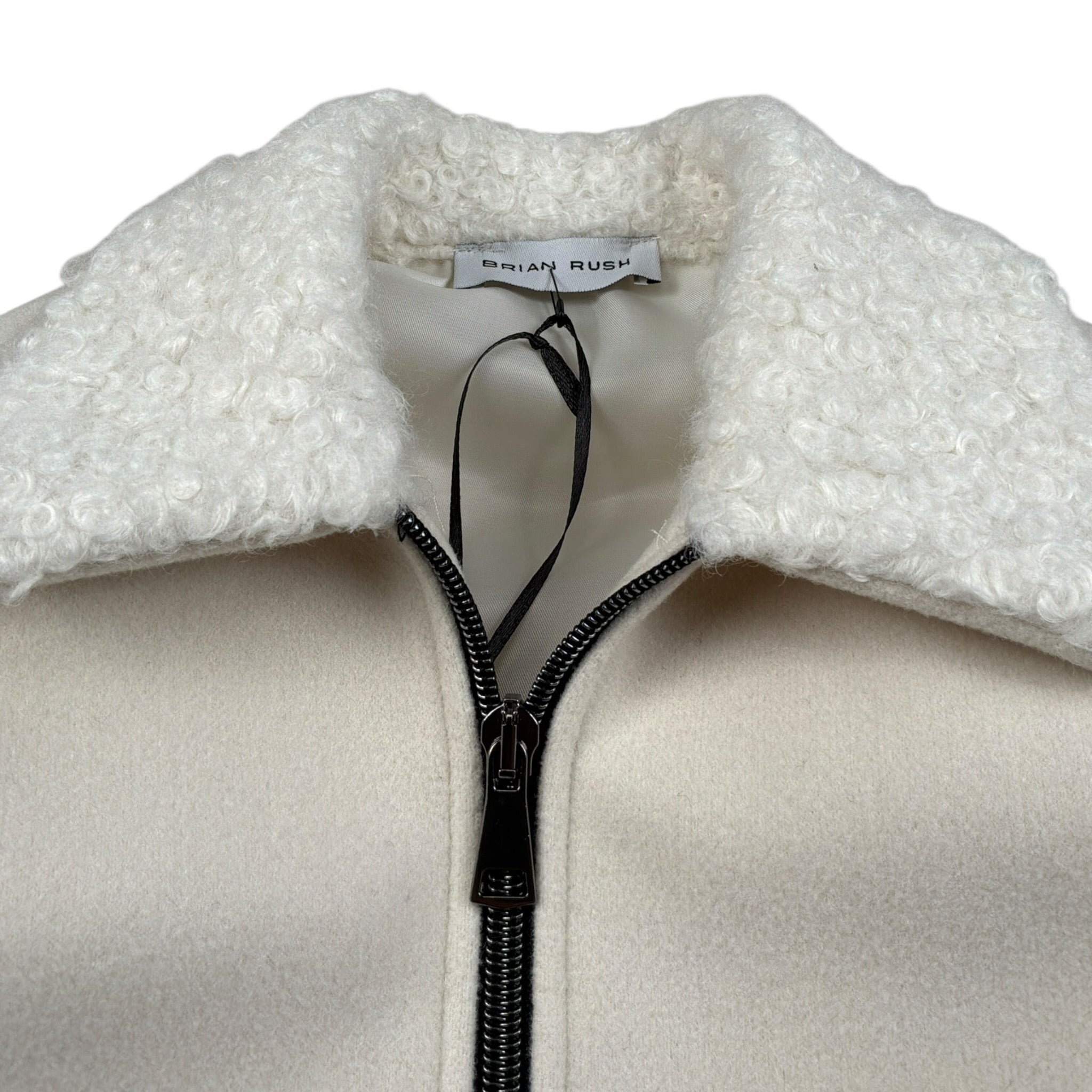 Brian Rush Giubbino tinta unita con Zip Panna per Bambino VN746 PANNA BRIAN RUSH 