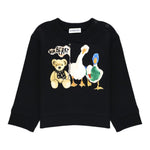 Burberry Felpa Chiusa Girocollo tinta unita con Stampa Nero per Neonato 8112508 NERO BURBERRY 