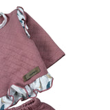 Calamaro Completo 2Pz Maglia-Ghettina tinta unita Rosa per Neonata 11030 ROSA CALAMARO 