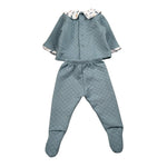 Calamaro Completo 2Pz Maglia-Ghettina Azzurro per Neonata 11031 AZZURRO CALAMARO 