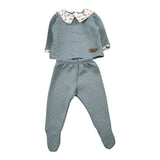 Calamaro Completo 2Pz Maglia-Ghettina Azzurro per Neonata 11031 AZZURRO CALAMARO 