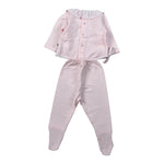 Calamaro Completo 2Pz Maglia-Ghettina tinta unita Rosa per Neonata 11170 ROSA CALAMARO 