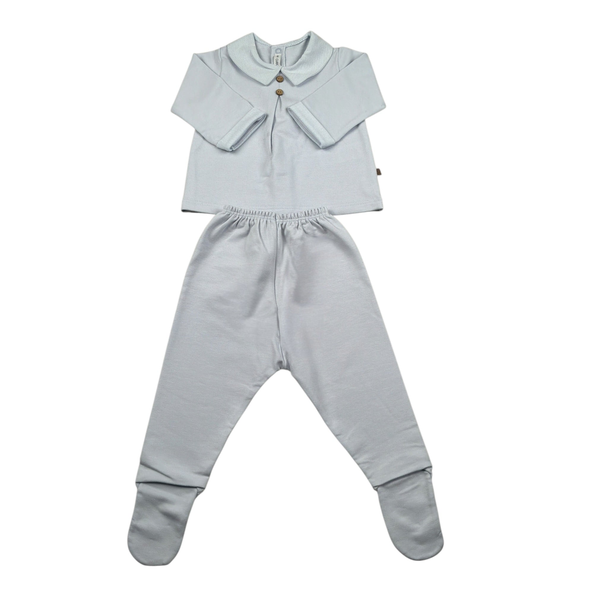 Calamaro Completo 2 Pezzi Shirt-Ghettina Azzurro per Neonato 11171 AZZURRO CALAMARO 