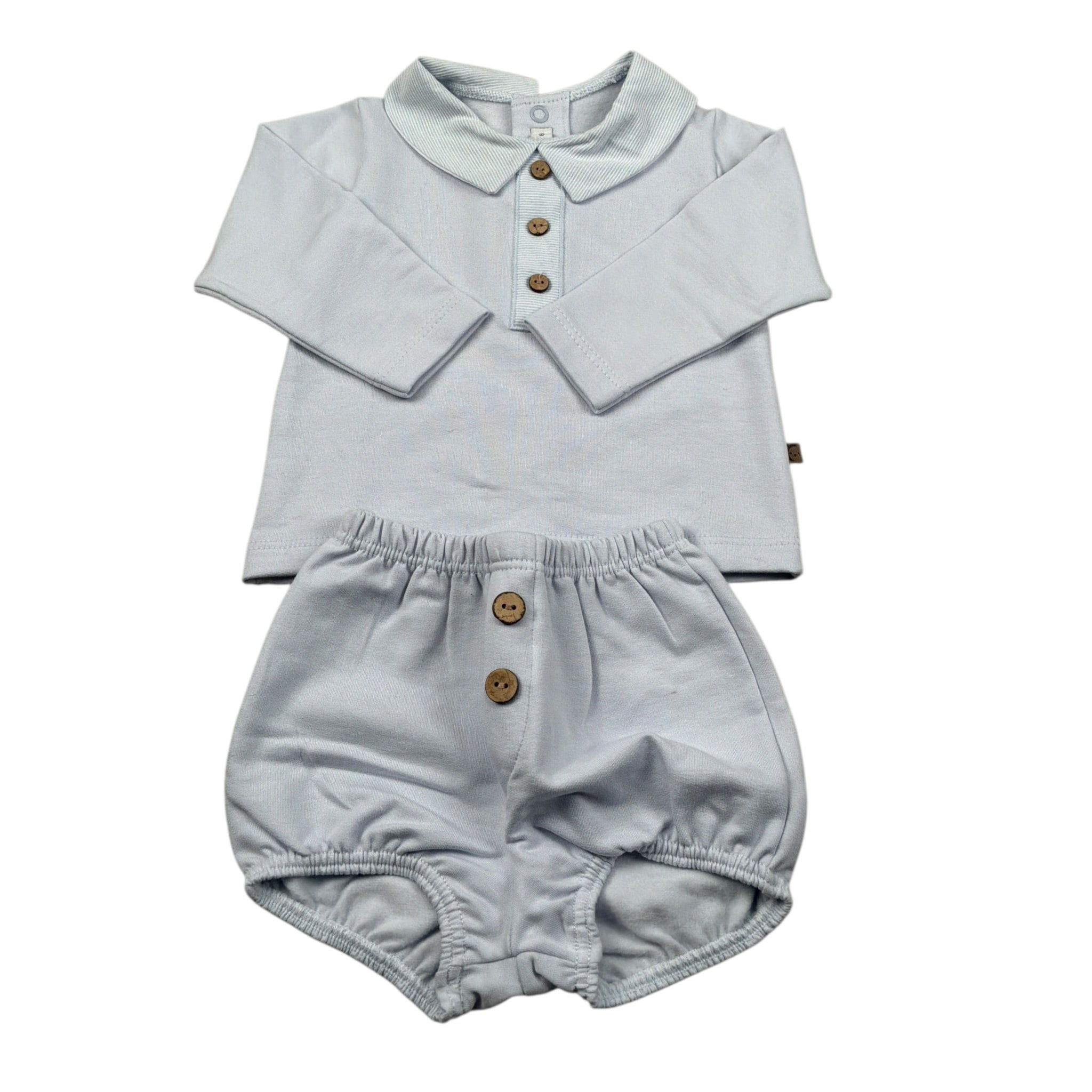 Calamaro Completo 2 Pezzi Shirt-Culotte Azzurro per Neonato 11173 AZZURRO CALAMARO 