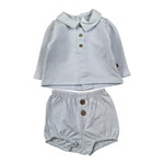 Calamaro Completo 2 Pezzi Shirt-Culotte Azzurro per Neonato 11173X AZZURRO CALAMARO 