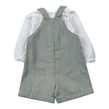 Calamaro Completo 2Pz Camicia-Salopette Bicolore Bianco/Verde per Neonato 11250 BIANCO/VERDE CALAMARO 