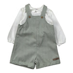 Calamaro Completo 2Pz Camicia-Salopette Bicolore Bianco/Verde per Neonato 11250 BIANCO/VERDE CALAMARO 