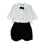 Calamaro Completo 3Pz Camicia-Bermuda-Papillon Bianco/Nero per Neonato 11258 BIANCO/NERO CALAMARO 