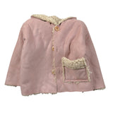Calamaro Cappotto tinta unita con Cappuccio E Pelliccia Rosa per Neonata 14020 ROSA CALAMARO 