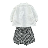 Calamaro Completo 2Pz Camicia-Coulotte Bicolore Bianco/Nero per Neonato 17686 BIANCO/NERO CALAMARO 