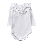 Calamaro Body tinta unita con Colletto Bianco per Bambina 19085J BIANCO CALAMARO 