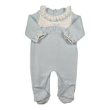 Calamaro Tutina Manica Lunga tinta unita Azzurro per Neonata 33047X AZZURRO CALAMARO 